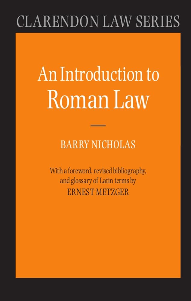 An Introduction to Roman Law (Clarendon Law Series) cover image
